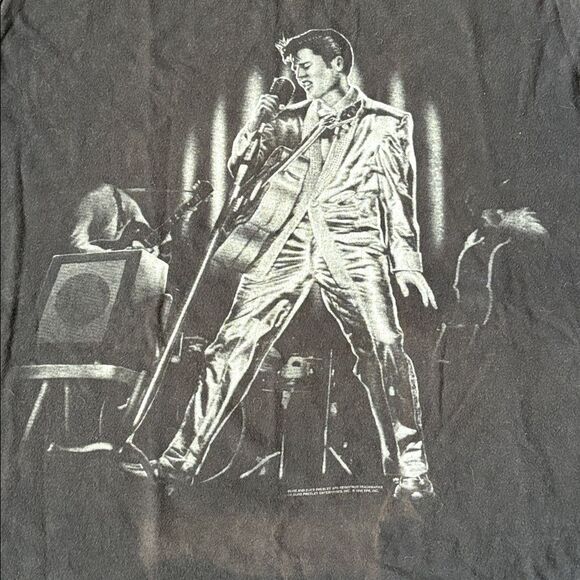 VINTAGE 1996 ELVIS PRESLEY SHOW 1 CONCERT BAND TEE SINGLE STITCH MENS XL - Picture 2 of 7